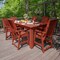 Highwood Usa Weatherly 7pc Rectangular Counter Height Outdoor Patio Furniture Dining Set 84 x 42 AD-ST7WL2CO5BA-RED - alternate 2